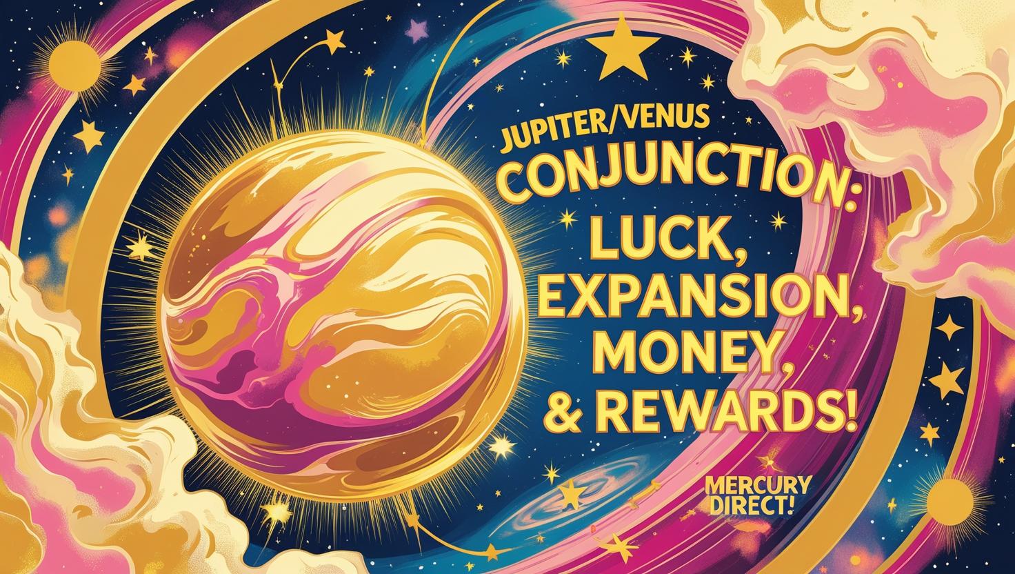Rainbow Soulstrology Astrology Forecast Jupiter/Venus Conjunction bringing Luck, expansion, money and rewards. 
